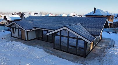 Закончили  фахверк  Малиновка 388м2